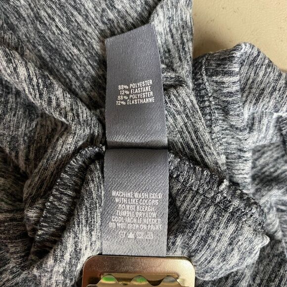 Aerie Shirt Womens Large Gray Sleeveless Drawstring Cowl Neck Split Sides Comfy - Picture 12 of 12